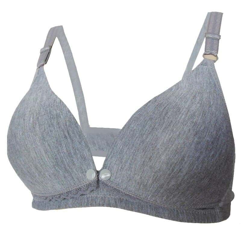 YWDJ Maternity Bras for Pregnancy Women Plus Size Seamless Push Up Lace  Sports Bra Comfortable Breathable Base Tops Underwear Gray 90C 