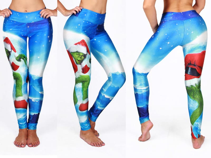 Sexy Yoga Pants Christmas 3D Santa Claus Printed Leggings High
