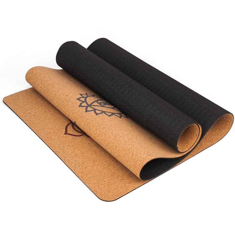 Leather Yoga Mat. Non Slip Foldable. Fitness Natural. Exercise